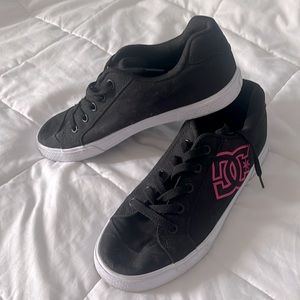 DC Pink and Black Chelsea low top skate shoes